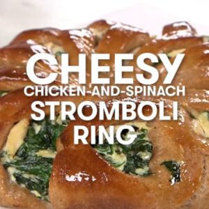 Cheesy Chicken And Spinach Storomboli Ring